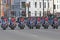 Indianapolis Metropolitan Police Motorcycle Drill Team at St Patrick\'s day Parade
