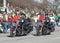 Indianapolis Metropolitan Police are with Motorcycles at the Annual St Patrick\'s Day Parade