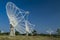 Indians radio telescopes against the blue sky