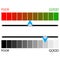 Indicator credit rating horizontal colored and black white
