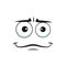 Indifferent distrusted sad mood suspicious emoji