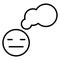 An indifferent smiley and interactive cloud