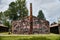 Indigenous Cedar Plank Longhouses and Totem Poles at K`san Village, Hazelton, Britsh Columbia, Canada