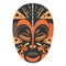 Indigenous culture symbolized in ornate tiki mask