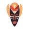 Indigenous culture tiki mask is beautifully abstract