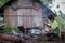 Indigenous Malaysian aboriginal craftman making a knife  for hunting