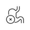 Indigestion icon. Stomach unhealthy vector illustration. Editable stroke.