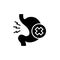 Indigestion line icon. Isolated vector element.