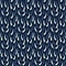 Indigo Blue Drops Pattern Japanese Style Seamless Vector. Hand Drawn Falling Raindrops