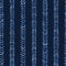 Indigo blue graphic herringbone stitch seamless pattern. Modern chevron stripes vector illustration.