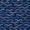 Indigo blue hand drawn wavy doodle stripes seamless pattern. Sketchy organic waves texture vector illustration.