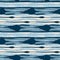 Indigo blue horizontal broken stripe nautical seamless pattern. Modern marine line striped sailor print. Classic