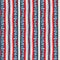 Indigo blue vertical broken stripes nautical seamless pattern. Modern marin line striped sailor print. Classic nantucket