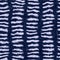 Indigo blue wax resist dyed broken stripe texture background. Seamless japanese repeat pattern swatch. Blockprint motif