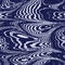 Indigo blue woven wave stripe. Dyed cotton effect texture background. Seamless japanese repeat batik pattern swatch