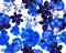 Indigo Botanical Foliage. Blue Orchid Textile. Azure Hibiscus Illustration. Flower Wallpaper. Watercolor Design. Seamless Backdrop