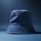 Indigo Bucket Hat: Subtle Shading On Blue Surface