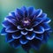 Indigo Dahlia Flower, Macro Photography by Generative AI