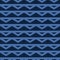 Indigo Denim Blue Chevron Stripe Texture Background. Triangle Lace Trim Geometric Seamless Pattern. Lines for Kelim Edge Japanese