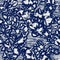 Indigo dyed fabric random flecks pattern texture. Seamless textile fashion cloth dye resist all over print. Japanese