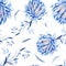 Indigo Floral Watercolor Pattern