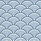 Indigo Navy Blue Traditional Wave Japanese Chinese Seigaiha Pattern Background