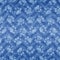 Indigo paw print. Pets seamless pattern. Paw texture. Cute blue background for dog or cat. Modern denim fabric. Irregular repeat c