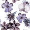 Indigo Watercolor Wallpaper. Navy Flower Decor. Azure Seamless Wallpaper. Blue Hibiscus Garden. Pattern Painting. Tropical Leaf. F
