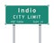 Indio City Limit road sign