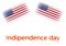 Indipendence day write with USA flags illustration