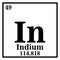 Indium Periodic Table of the Elements Vector