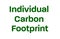 Individual carbon footprint, Green inscription on a white background, Environmental concept, illustration