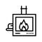 individual cremation line icon vector illustration