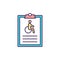 Individual disability insurance RGB color icon