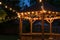 individual hanging string lights on a backyard gazebo