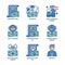 Individual Income Tax Icon Set