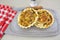 Individual quiche with onions