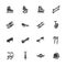 Individual sports devices as glyph icons