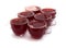 Individual strawberry jelly portions
