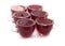 Individual strawberry jelly portions
