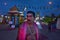 Indo-fijian man visit at Sri Siva Subramaniya Hindu temple in Na