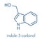 Indole-3-carbinole I3C cruciferous vegetable molecule. Present in food prepared with broccoli, cabbage, kale, etc. May have.