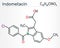 Indometacin molecule, is a nonsteroidal anti-inflammatory NSAID drug. Structural chemical formula