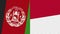 Indonesia and Afghanistan Two Half Flags Together