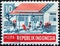 INDONESIA - CIRCA 1969: A stamp printed in Indonesia shows Modern family Social Welfare, circa 1969.