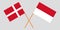 Indonesia and Denmark. The Indonesian and Danish flags. Official colors. Correct proportion. Vector