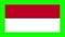 Indonesia Flag 4K animation on Green screen background - Flag of Indonesia on Chroma key