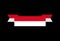Indonesia flag ribbon isolated. Indonesian tape banner. state symbol