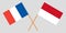 Indonesia and France. The Indonesian and  French flags. Official colors. Correct proportion. Vector