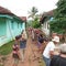 Indonesia. Lampung: Local residents are working together to clean roads in Sidomulyo Village 10/2020.